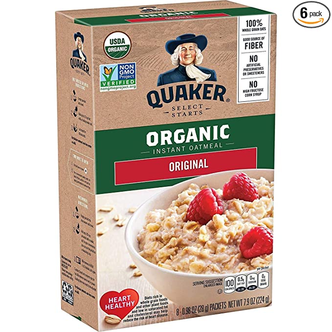 Organic Quaker Instant Oatmeal