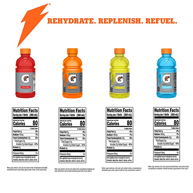 Gatorade Classic Thirst Quencher, Variety Pack, 12 Fl Oz (Pack of 24)